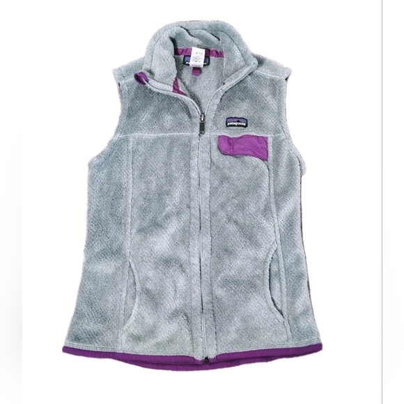 Patagonia Jackets & Blazers - Patagonia Womens Re Tool Fleece Vest XS Gray Purple Gorpcore Outdoor Granola